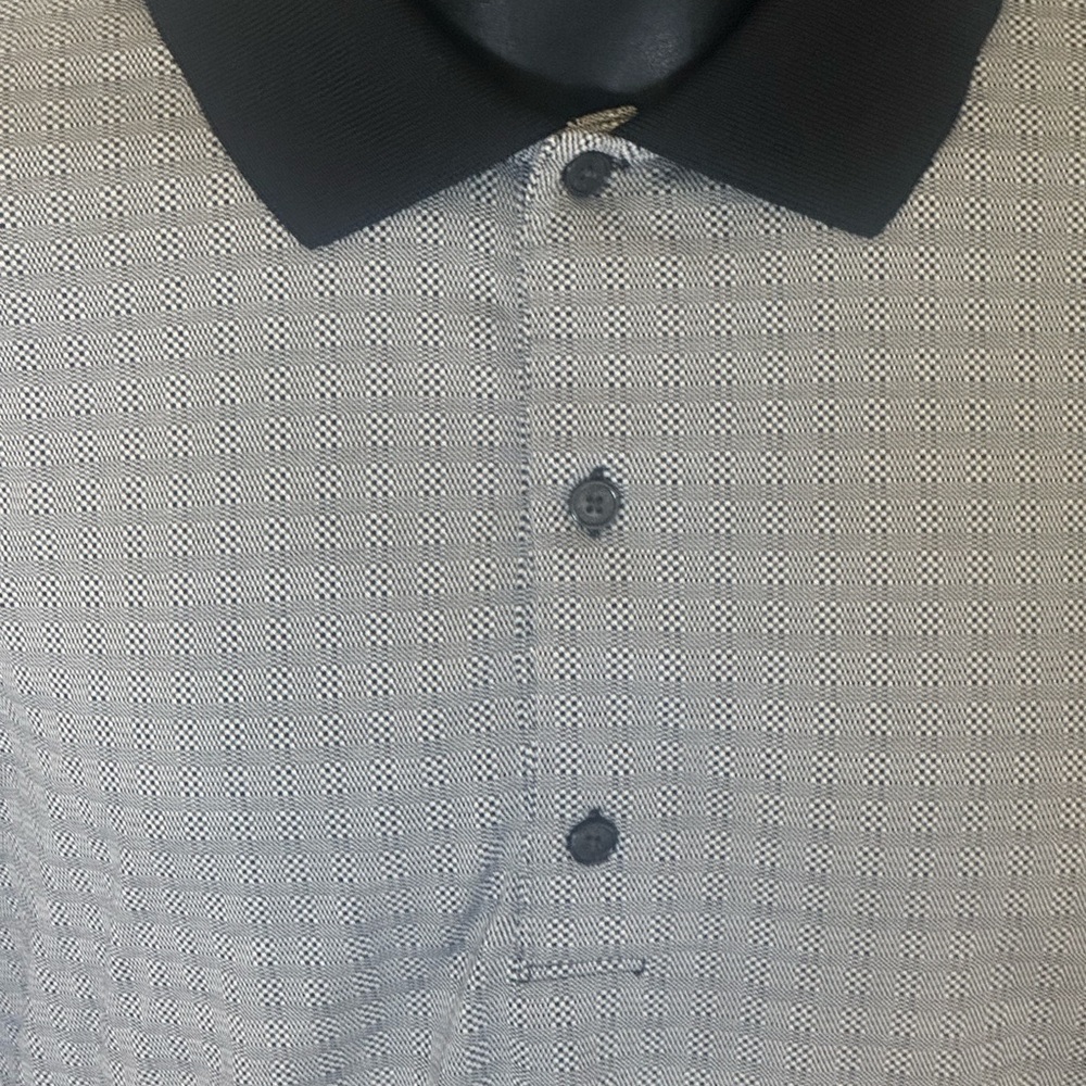 Men’s used Greg Norman black grey golf polo shirt size XL - Picture 3 of 4